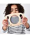 tickit Sensory Toy in FSC Rubber Wood - Easy Hold - with Glitter Panel - Silver - 12m+ Sensory Games_