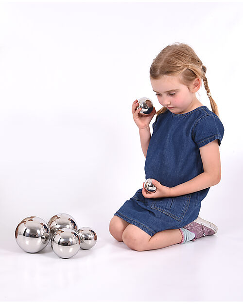 tickit Set 7 Sensory Sound Spheres - Stainless Steel - Creative Learning Through Play Sensory Games_