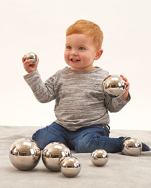 tickit Set 7 Sensory Sound Spheres - Stainless Steel - Creative Learning Through Play Sensory Games_