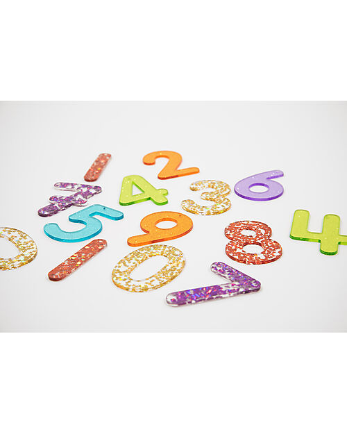 tickit Set of 14 Glittery Number for Led Panel - Fun and Sensory Knowledge Sensory Games_