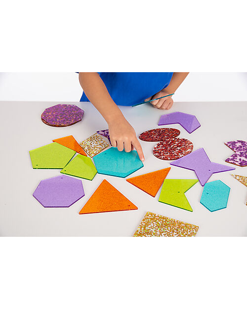 tickit Set of 21 Rainbow Glittery Shapes for LED Panel - Fun and Sensory  Knowledge - 3+ years Sensory Games_