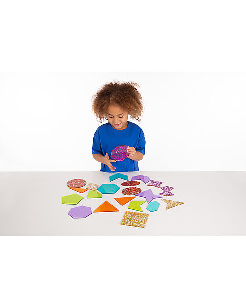 tickit Set of 21 Rainbow Glittery Shapes for LED Panel - Fun and Sensory  Knowledge Sensory Games_