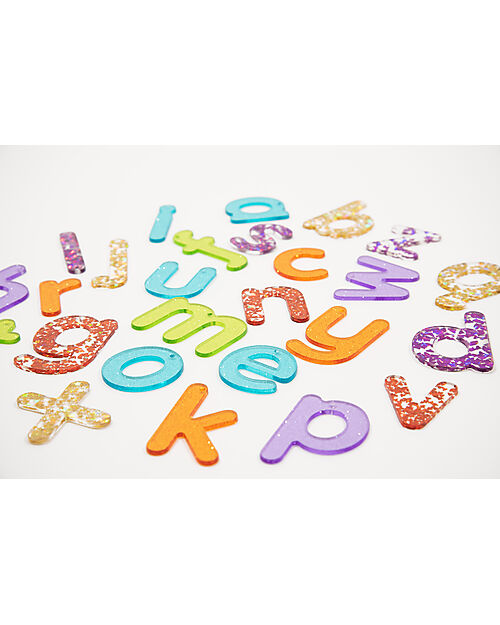 The Teachers' Lounge®  Rainbow Glitter Shapes - Set of 21 - 7 Colors -  Explore Colors and Early Geometry