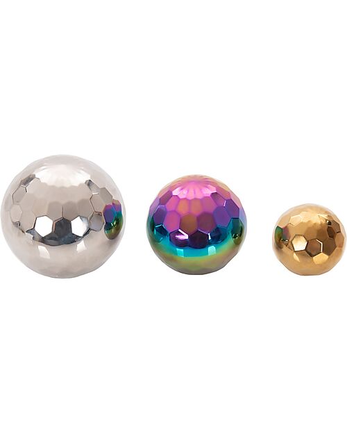 tickit Set of 3 Mistery Balls - Steel - Diameter 6 to 10 cm - 0+ Sensory Games_