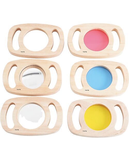 tickit Set of 6 Sensory Toys in FSC Rubber Wood - Easy Hold - 12m+ Sensory Games_