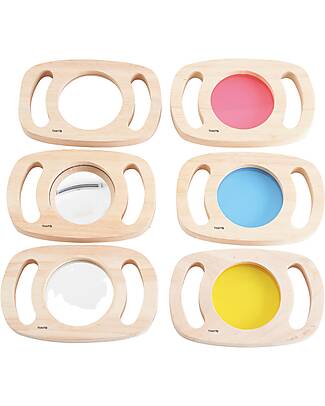 tickit Set of 6 Sensory Toys in FSC Rubber Wood - Easy Hold - 12m+ Sensory Games_