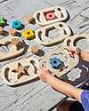 tickit Set of 6 Sensory Toys in FSC Rubber Wood - Shape Viewers - Easy Hold - 12m+ Sensory Games_
