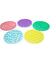 tickit Silishapes Circles Set - Food Grade Silicone - Different Tactile Surfaces - +3 Years Sensory Games_