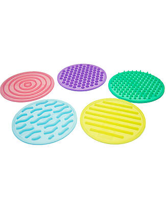 tickit Silishapes Circles Set - Food Grade Silicone - Different Tactile Surfaces - +3 Years Sensory Games_