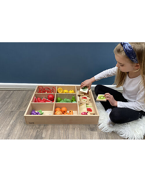 TickiT Sorting Tray - 7 Way - Solid Wood from Sustainable Forests