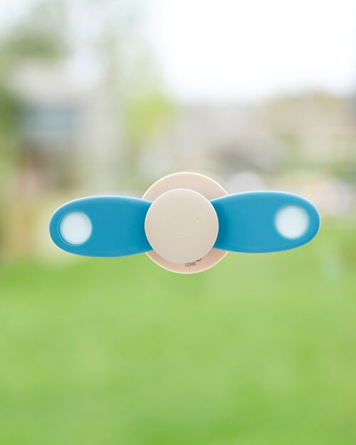 tickit Spinner with Suction Cup - Light Blue - Food Grade Silicone Newborn Toys_