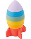 tickit Stackable Sensory Game Rocket - Rainbow - Food-Grade Silicone Newborn Toys_