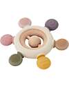 tickit Teether with Rattle - Earth - Food Grade Silicone and Beech Wood Rattles