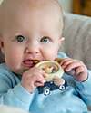 tickit Teether with Rattle - Earth - Food Grade Silicone and Beech Wood Rattles