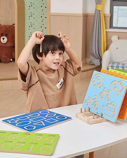 tickit Tracing Board - Geometric Shapes - Pencil Included - 30 x 22.5 cm - +3 Years STEM toys