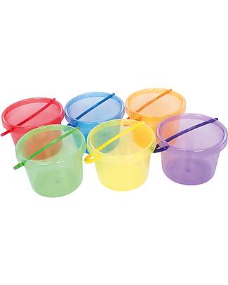 tickit Translucent Buckets - Rainbow - 6 Pieces - 1,5 L - 18m+ Outdoor Games and Toys_