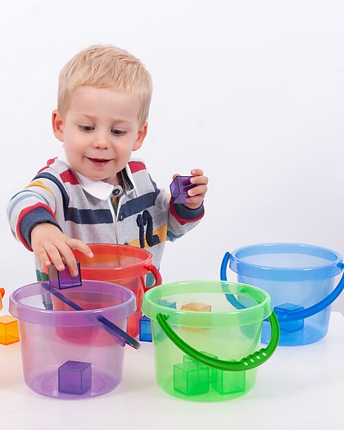 tickit Translucent Buckets - Rainbow - 6 Pieces - 1,5 L - 18m+ Outdoor Games and Toys_