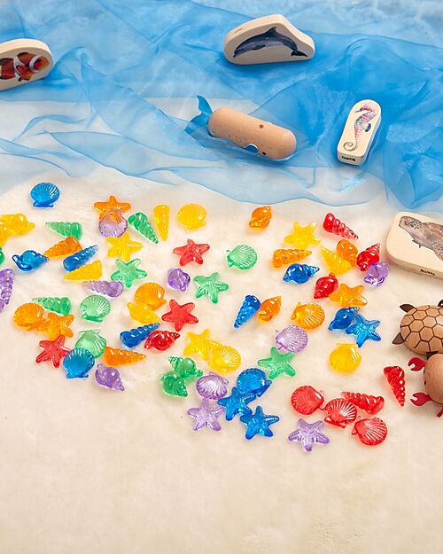 tickit Translucent Colour Shells - Red/Orange/Yellow/Green/Blue/Purple - from 3 Years Sensory Games_