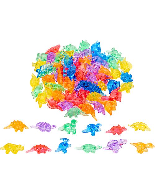 tickit Translucent Dinosaurs - Red/Orange/Yellow/Green/Blue/Purple - from 3 Years - For Light Panel Sensory Games_