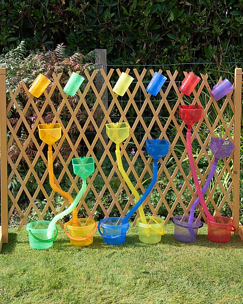tickit Translucent Funnels - Rainbow - 6 Pieces - 13 x 13 x 10 cm - 18m+ Outdoor Games and Toys_