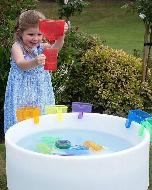 tickit Translucent Funnels - Rainbow - 6 Pieces - 13 x 13 x 10 cm - 18m+ Outdoor Games and Toys_