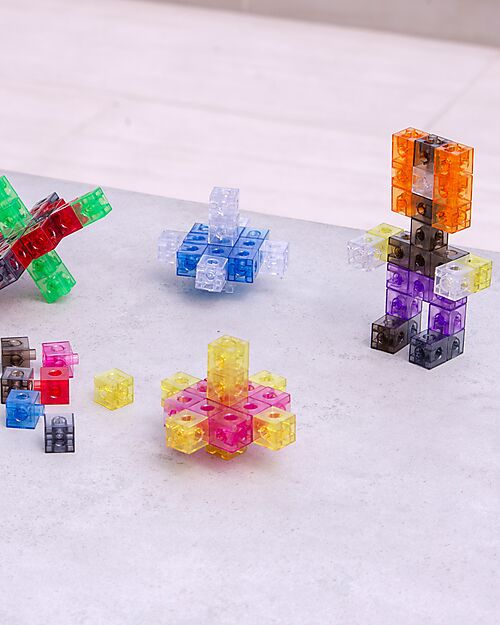 tickit Translucent Linking Cubes - 10 Different Colours- From 3 Years - For Light Panel Sensory Games_