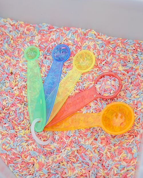 tickit Translucent Measuring Spoons - Rainbow - 5 Pieces - 12m+ Outdoor Games and Toys_