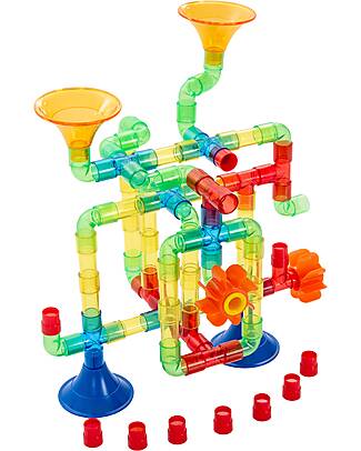 tickit Translucent Water Pipes - Rainbow - 74 Pieces - +3 Years Outdoor Games and Toys_