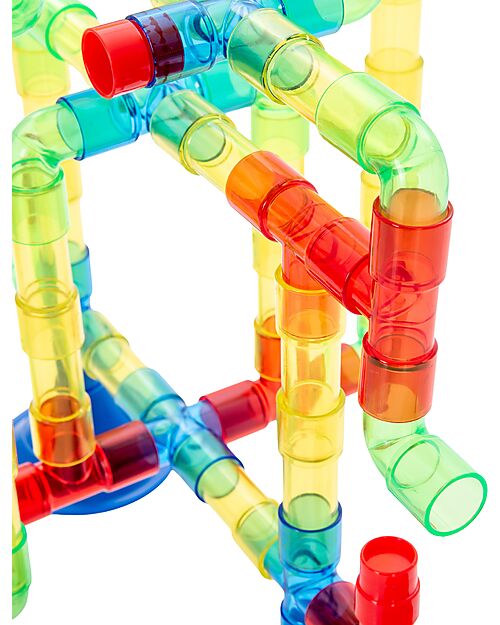 tickit Translucent Water Pipes - Rainbow - 74 Pieces - +3 Years Outdoor Games and Toys_