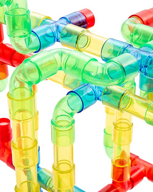 tickit Translucent Water Pipes - Rainbow - 74 Pieces - +3 Years Outdoor Games and Toys_