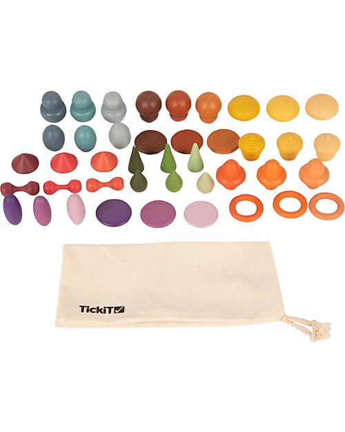 tickit Treasures Taster Set - 42 Pieces - Wood - from 3 Years Sensory Games_