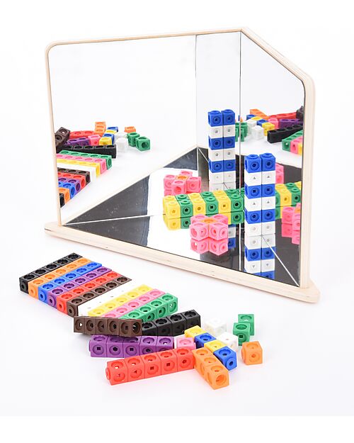 tickit Triangle Exploratory Mirror - FSC Birch Wood - 30 x 45.7 x 23.8 cm - 0+ Sensory Games_
