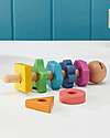 tickit Twister - 1 Bolt and 7 Nuts - Rainbow - Solid Wood - from 18 Months Wooden Stacking Toys