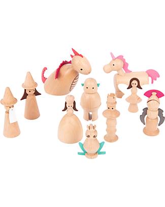 tickit Wooden Enchanted Figures - 10 Pieces - Sustainable Game Wooden Animals