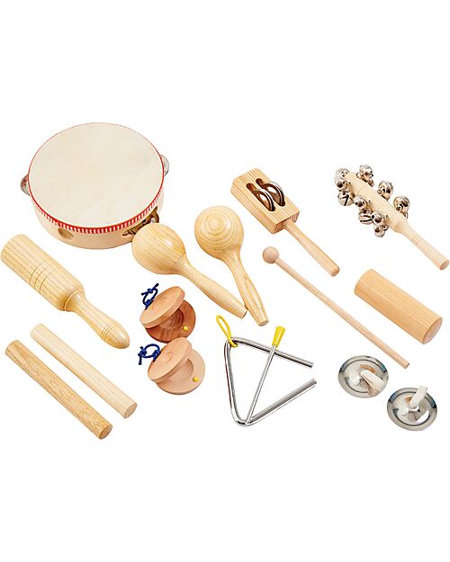 tickit Wooden Percussion Set - 16 Pieces - +3 Anni Musical Instruments