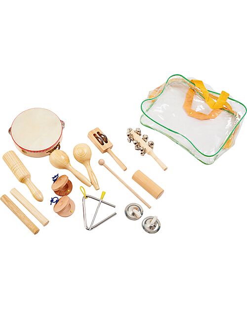 tickit Wooden Percussion Set - 16 Pieces - +3 Anni Musical Instruments