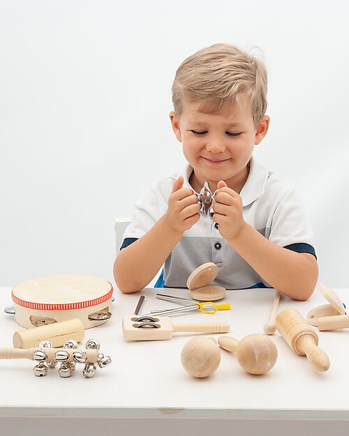 tickit Wooden Percussion Set - 16 Pieces - +3 Anni Musical Instruments