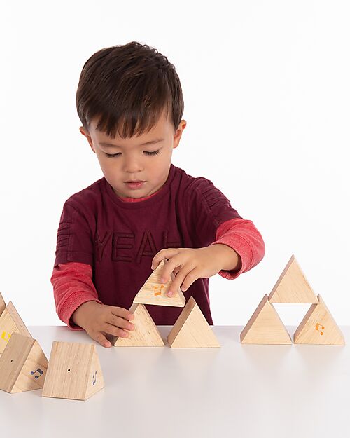 tickit Wooden Sound Prisms - 12 Pieces  - 5 x 6 cm - 18m+ Musical Instruments