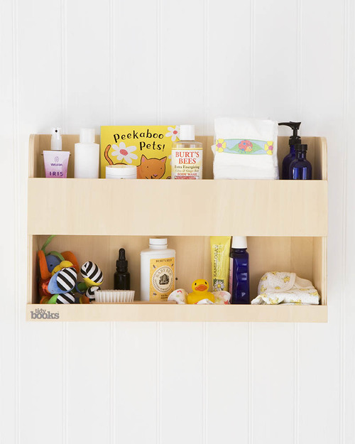 Tidy Books Bunk Bed Buddy Bedside Storage Shelf - 33x53x12cm - Natural Montessori Bookcases