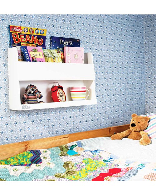 Tidy Books Bunk Bed Buddy Bedside Storage Shelf - 33x53x12cm - White Montessori Bookcases