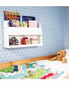 Tidy Books Bunk Bed Buddy Bedside Storage Shelf - 33x53x12cm - White Montessori Bookcases