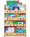 Tidy Books Children’s Front Facing Bookcase with 3D Alphabet - Natural Capital Letters Montessori Toys