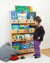 Tidy Books Children’s Front Facing Bookcase with 3D Alphabet - Natural Capital Letters Montessori Toys
