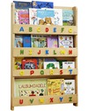 Tidy Books Children’s Front Facing Bookcase with 3D Alphabet - Natural Capital Letters Montessori Toys