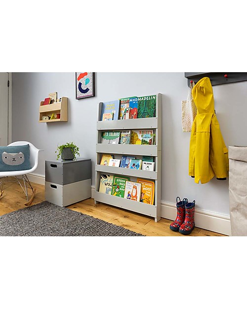 Tidy Books Children’s Front Facing Montessori Wood Bookcase - Pale Grey Montessori Bookcases