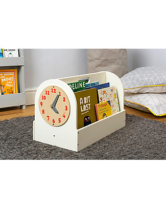Tidy Books Front facing Montessori Book Box - 34x54x28 cm - Soft white Bookcases
