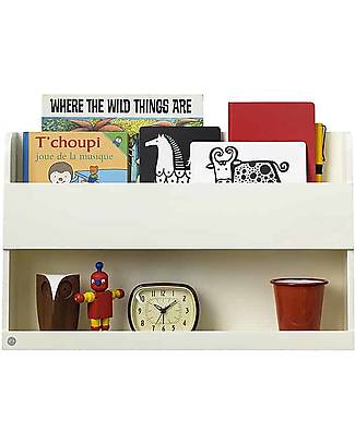 Tidy Books OUTLET - Hanging Bedside Table for Bunk Bed Buddy - 33x53x12cm - Soft White - Showroom Sample Montessori Bookcases