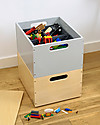 Tidy Books Sorting Box, Toys Wooden Box, Pale Grey - 40 x 30 x 24 cm Toy Storage Boxes