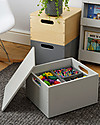 Tidy Books Sorting Box, Toys Wooden Box, Pale Grey - 40 x 30 x 24 cm Toy Storage Boxes