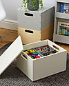 Tidy Books Sorting Box, Toys Wooden Box, Soft White - 40 x 30 x 24 cm Toy Storage Boxes
